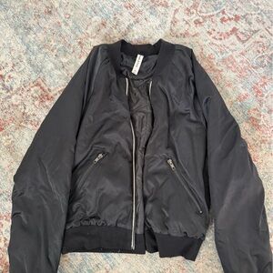 Fabletics Classic Black Bomber Jacket